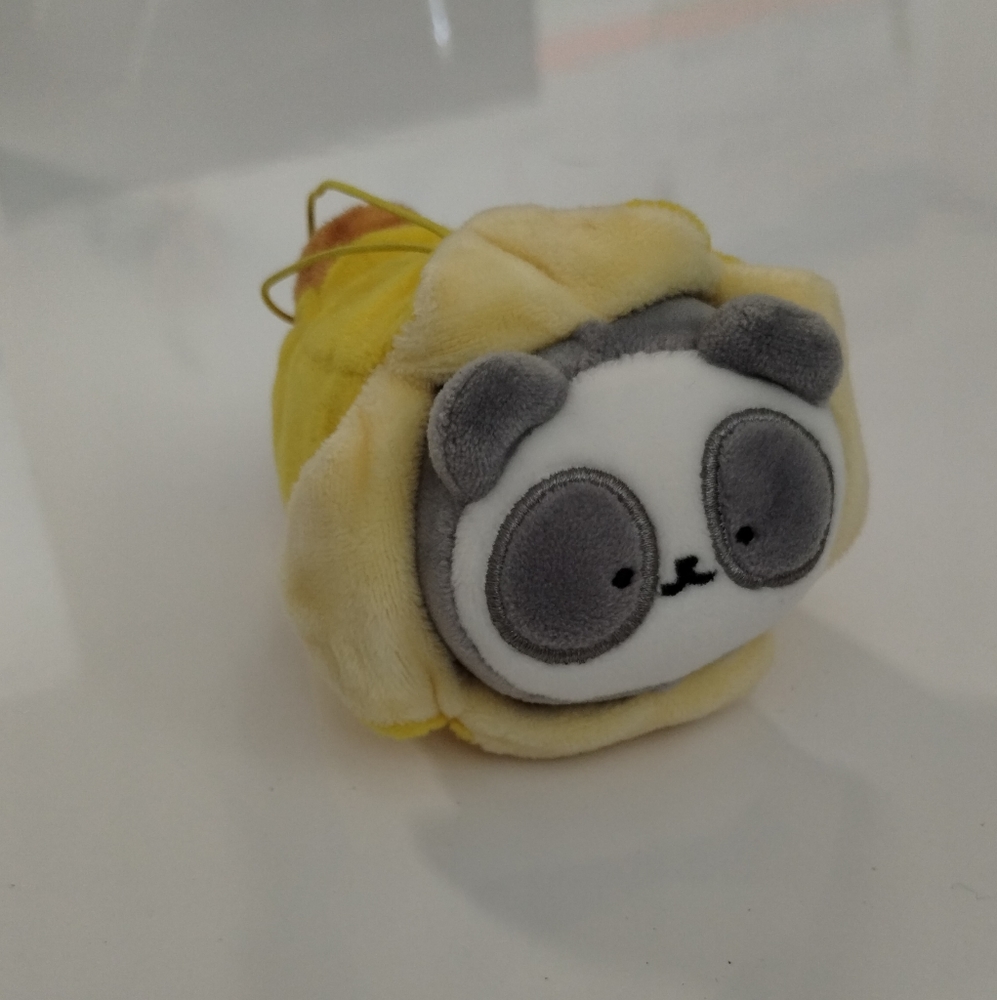 Anirollz 3" Plush Keychain Pandaroll with Banana Blanket Soft Stuffed Animal - Picture 5 of 11
